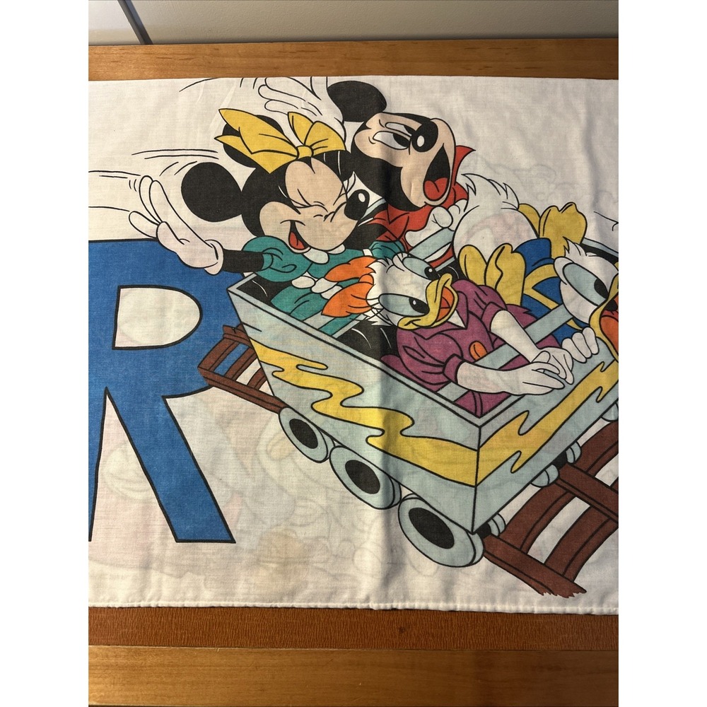 VTG‎ Mickey Mouse Minnie Disney Pillowcase Goofy Donald Duck Mickey Friend USA